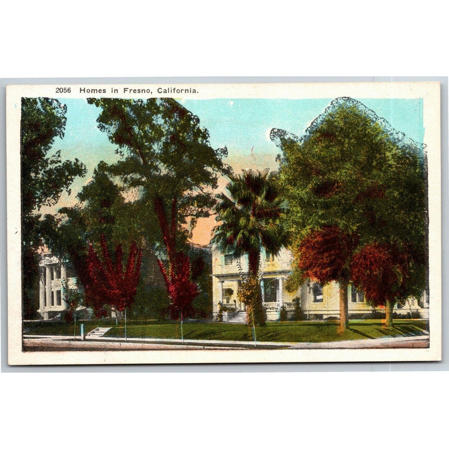 Vintage PPC Postcard ---- "Homes In Fresno, California"