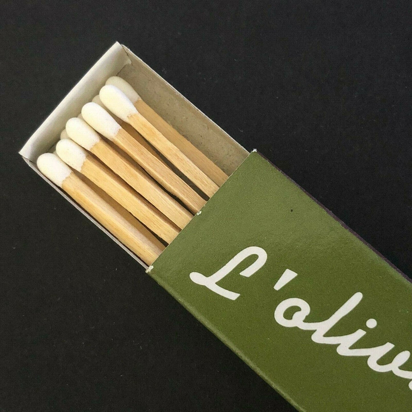 c1970's Wooden Matchbox Matchbook L' Olivier Restaurant - 248 E. 49th St. NYC