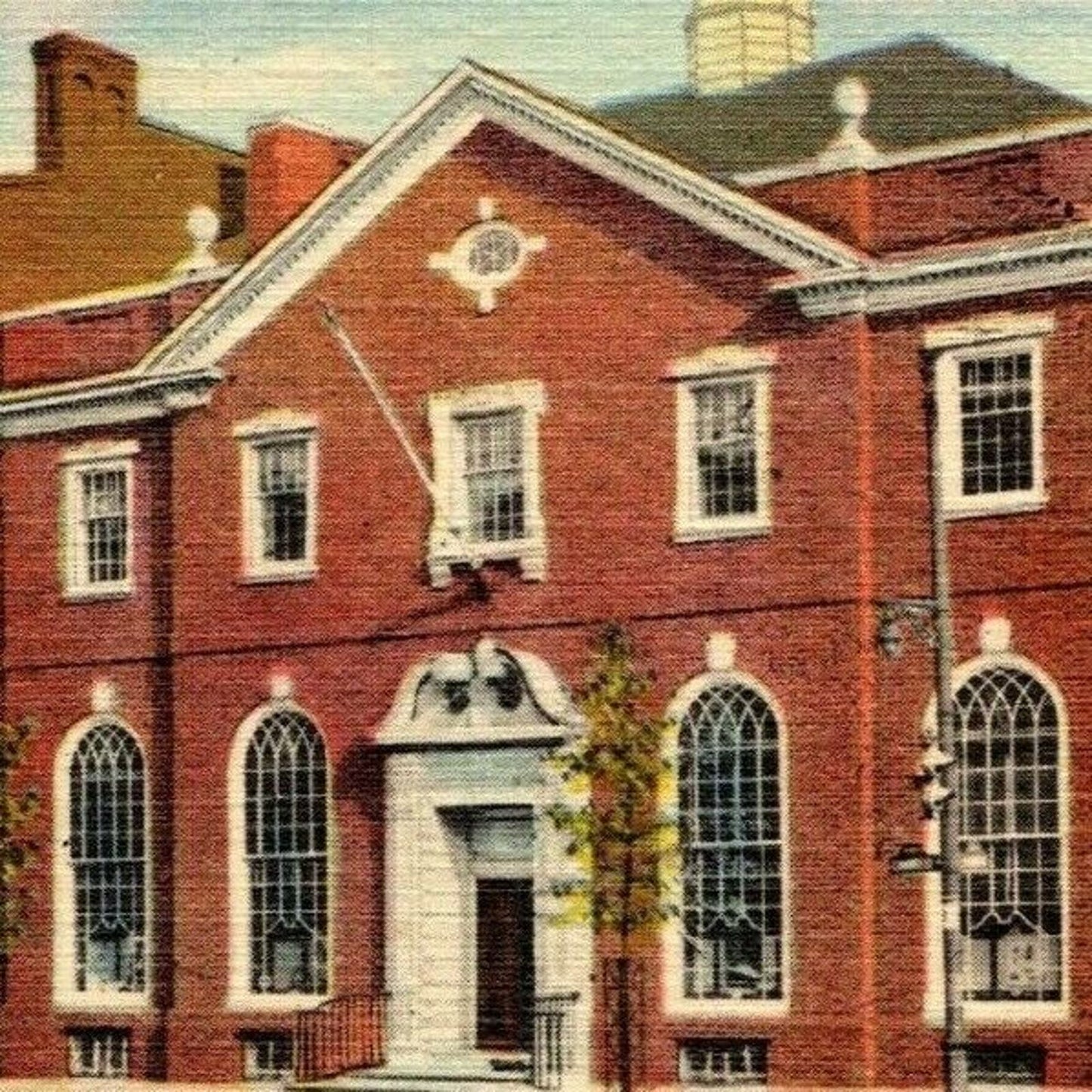 Vintage Linen Postcard Martin Memorial Library, York, Pa Unposted