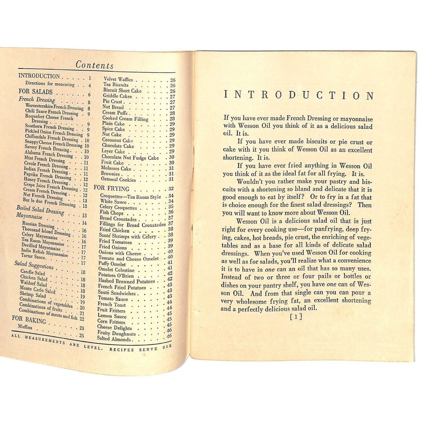 "Everyday Recipes" "The Wesson Oil People" Booklet 46pp 1928 VGC Scarce