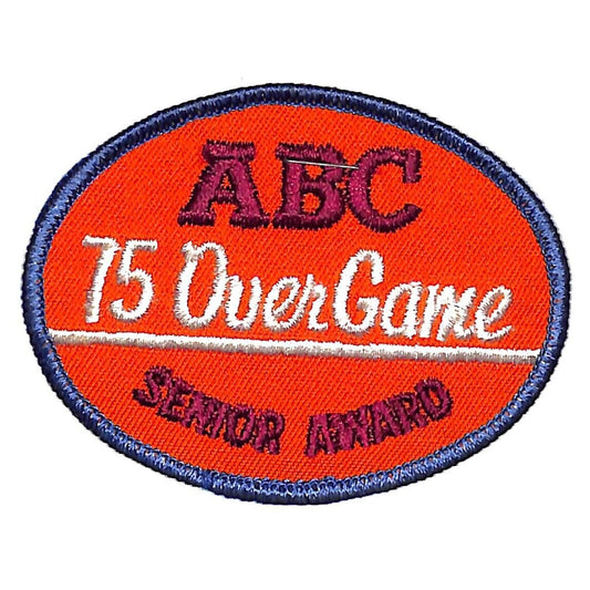 75 Over Game Senior Award ABC Embroidered Bowling Patch