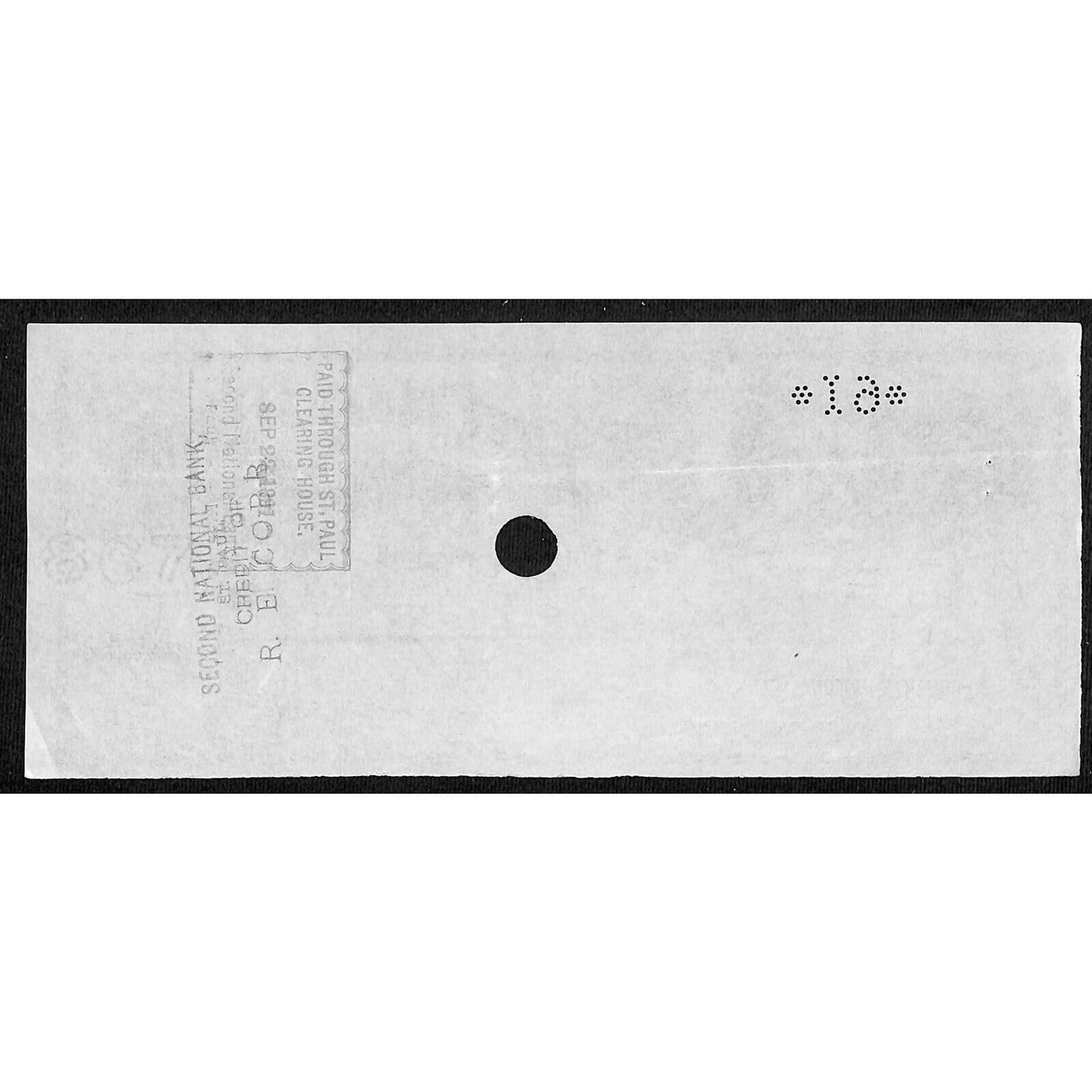 First National Bank of Helena, MT 1891 R. E. Cobb (St. Paul, MN) Check Vignette