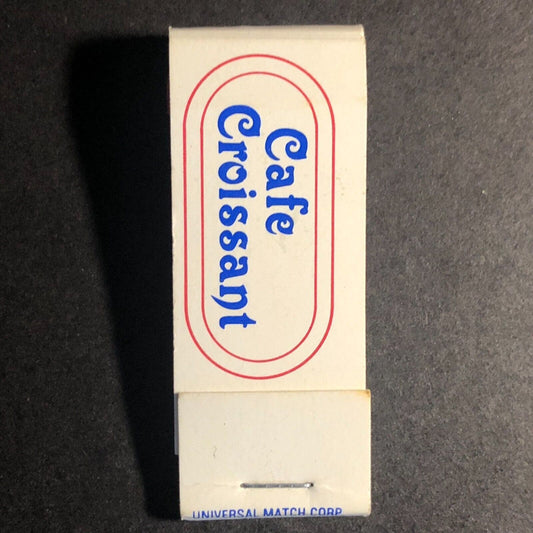 Cafe Croissant Bakery Chicago Full Matchbook c1970's-80's VGC