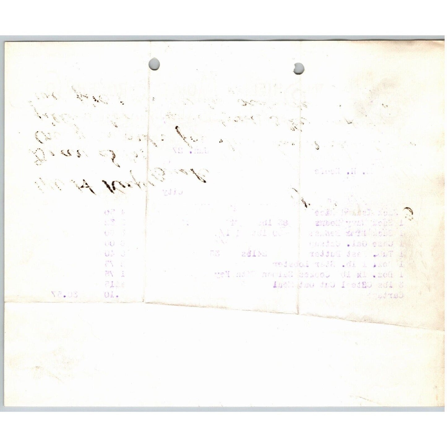 c1895 Shields-Morley Grocery Colorado Springs Letterhead M.H. Keefe Star Lobster