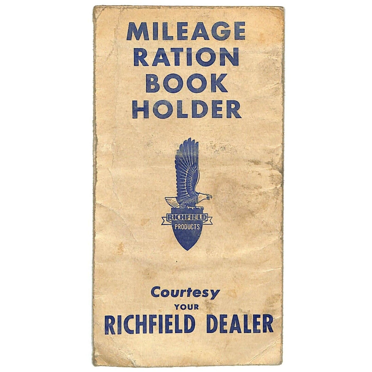 Scarce c1940's Richfield Millage Ration Book Holder