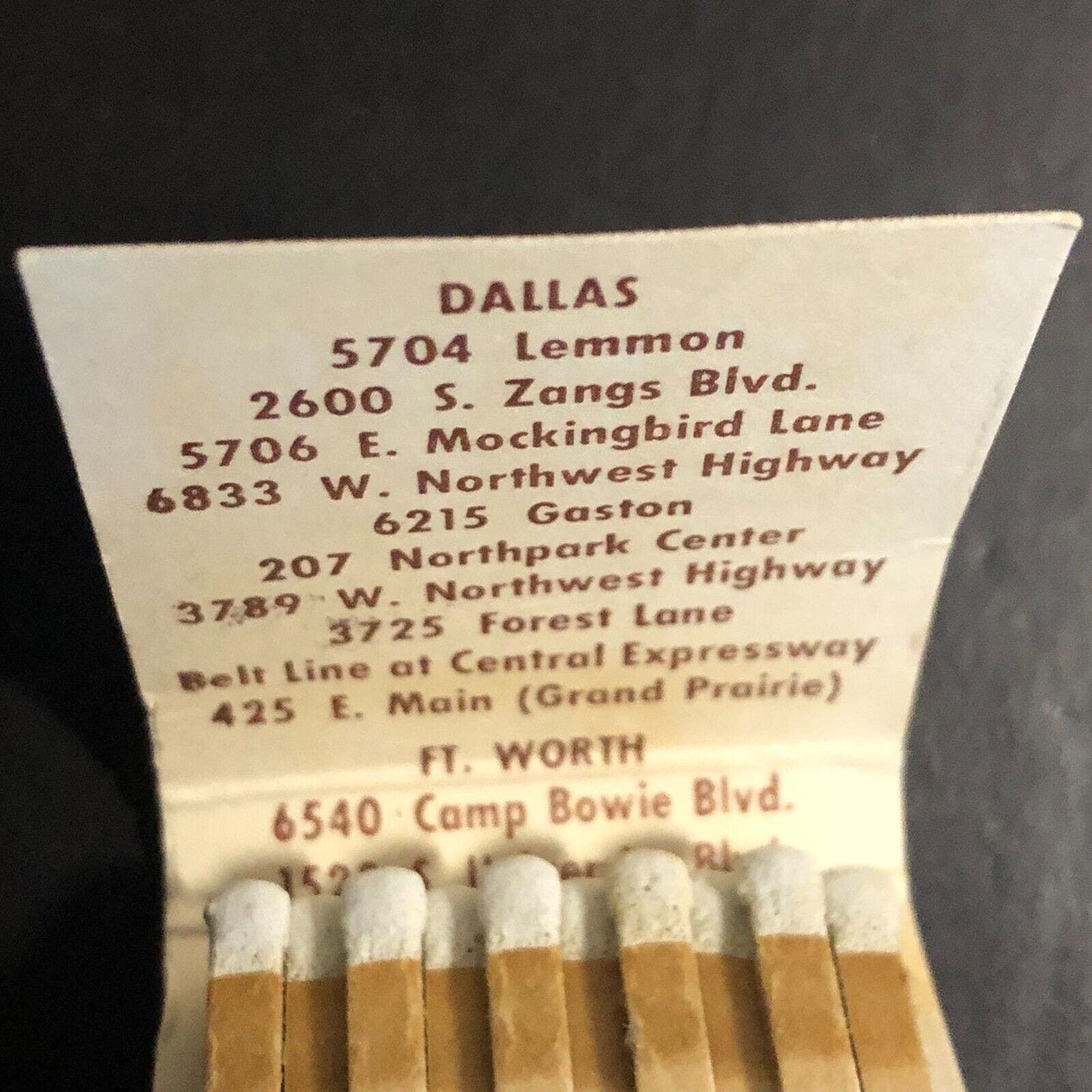 Kip's Big Boy Hamburger Restaurants Full Matchbook Texas c1960's-73 VGC Scarce