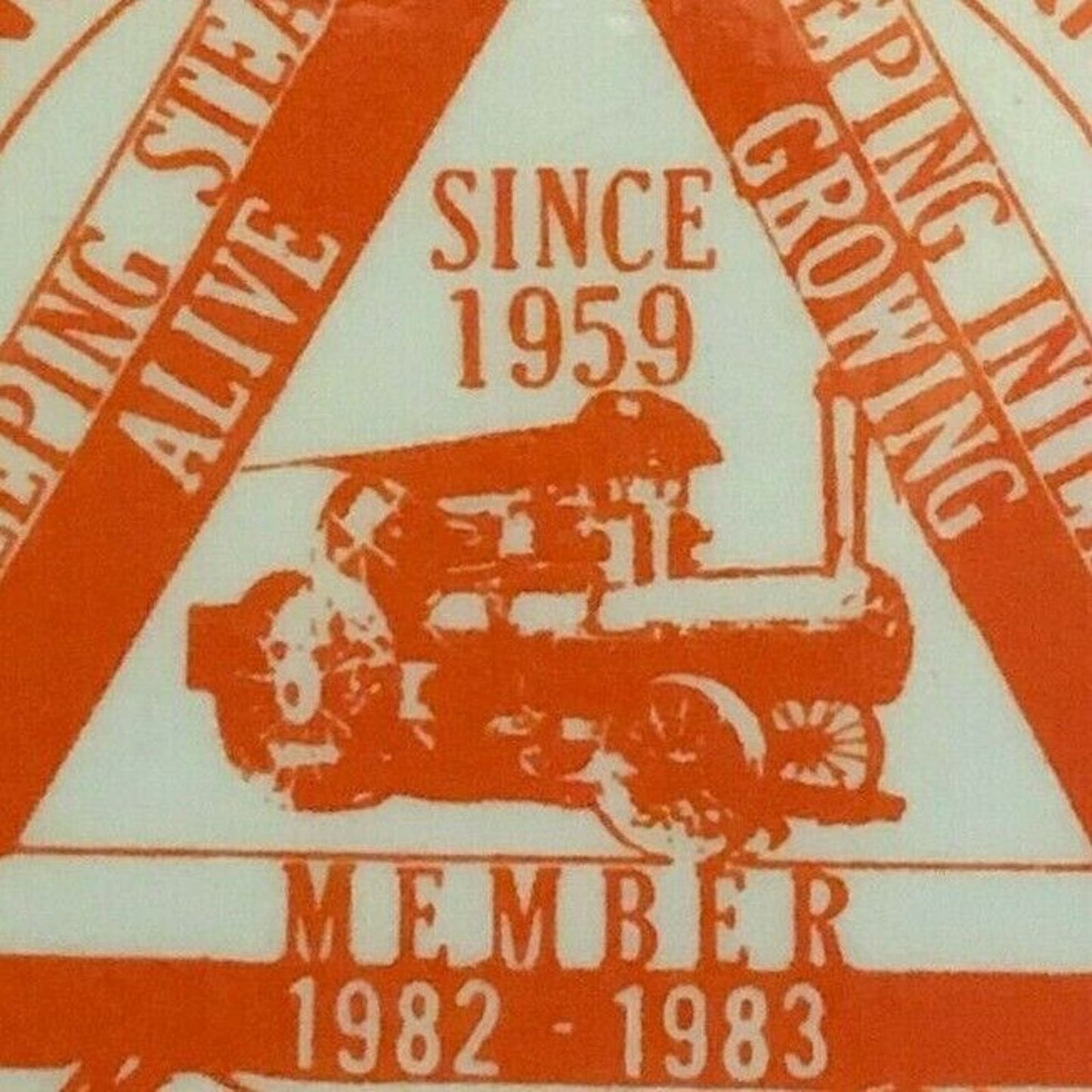 1982-83 Williams Grove Steam Engine Historical Mechanicsburg, PA Pin Back Button