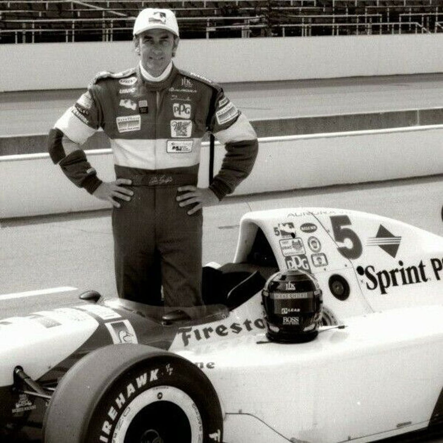Arie Luyendyk Indy 500 Winner 1997 8 x 10 Glossy B&W Photograph VGC