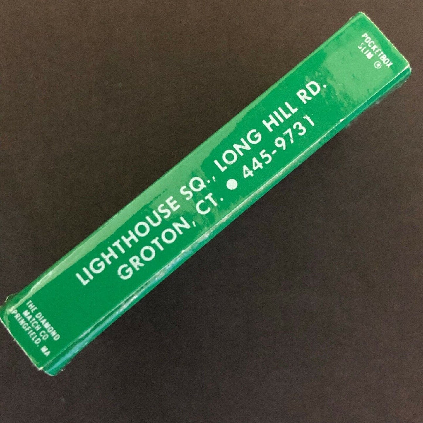 c1990's Vintage Wooden Matchbox / Matchbook "Waterfalls Nightclub" Groton, CT