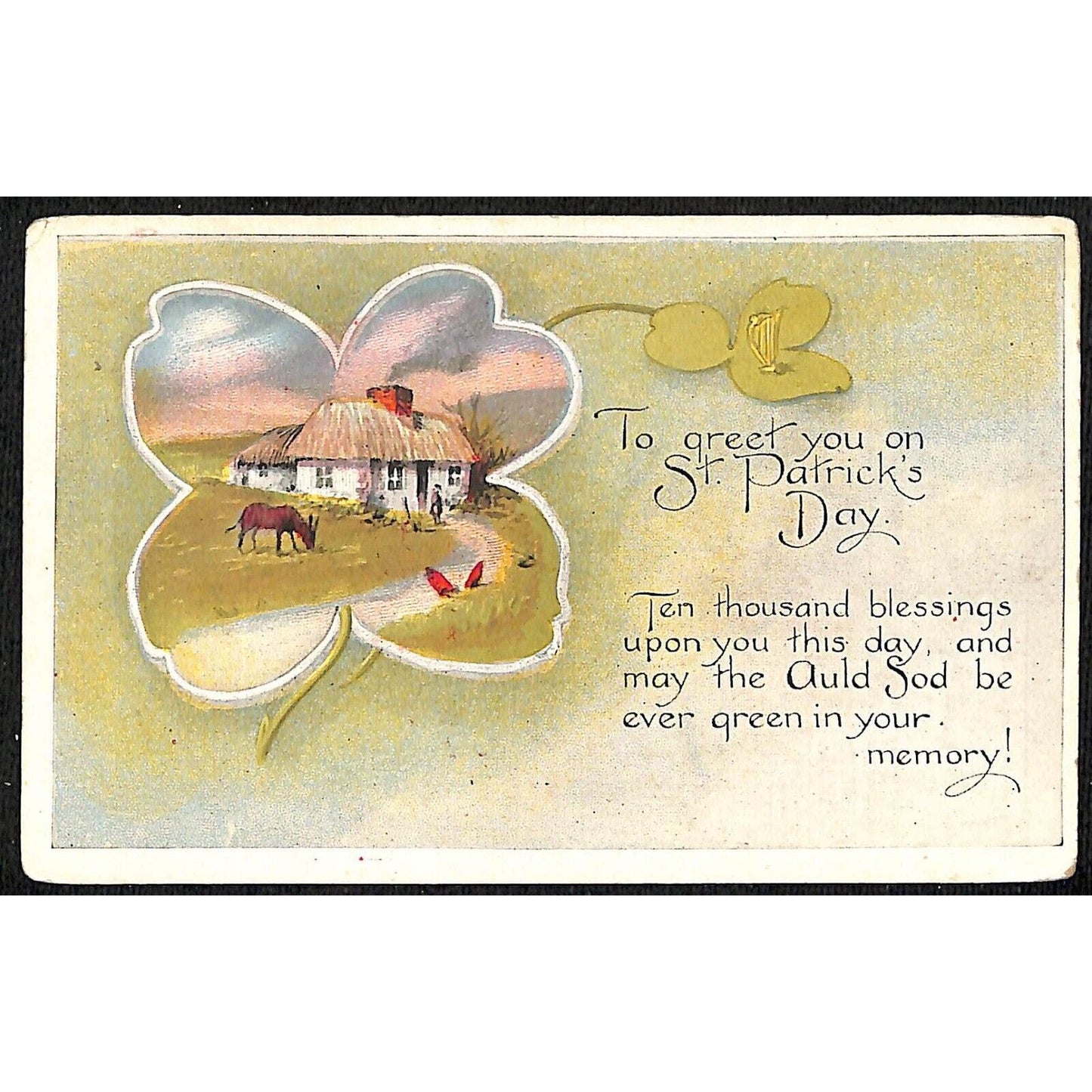 St. Patrick's Day Postcard "Ten Thousand Blessings..." NP c1915-1920