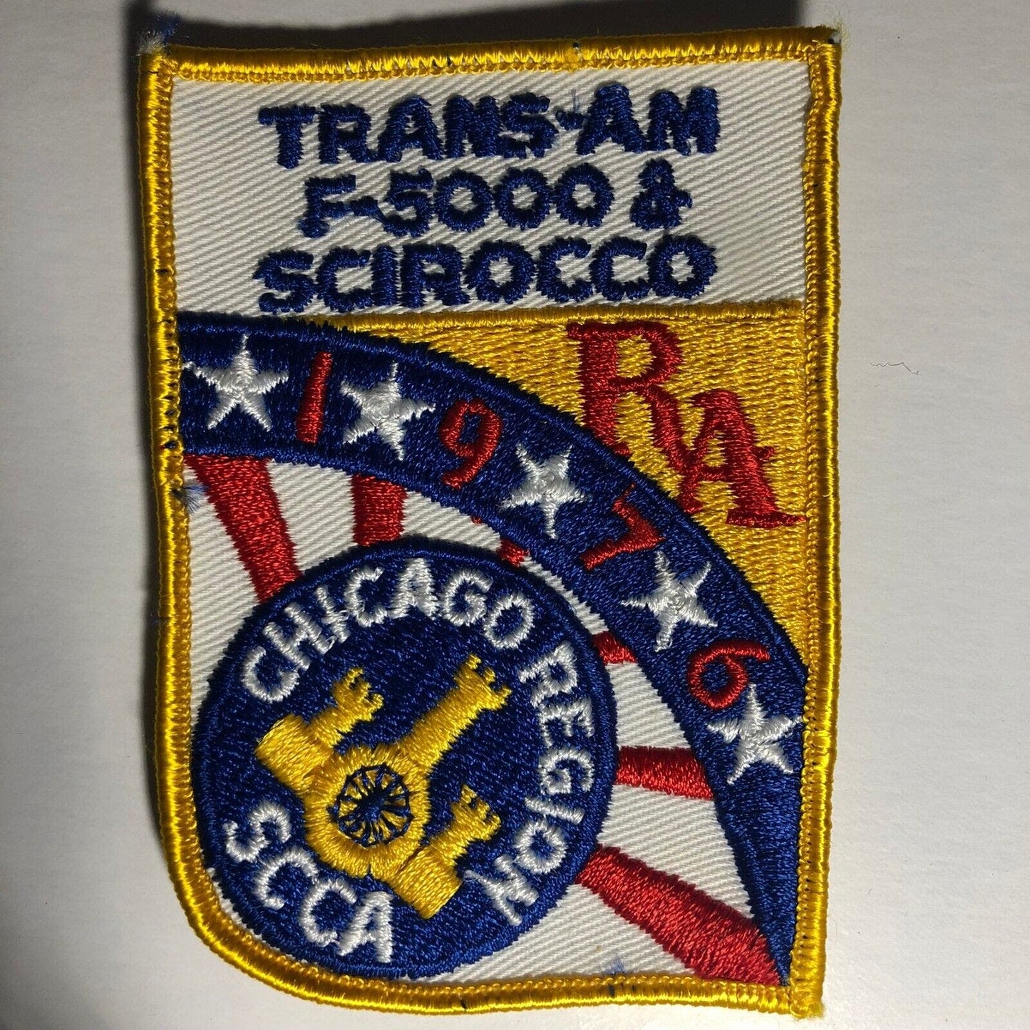 1976 RA Chicago Region Trans-Am 5-1000 SCCA Vintage Embr. Patch Scarce