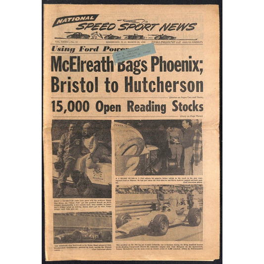 National Speed Sport News 3/23 1966 McElreath Wins Phoenix 150 Racing 15pp VGC