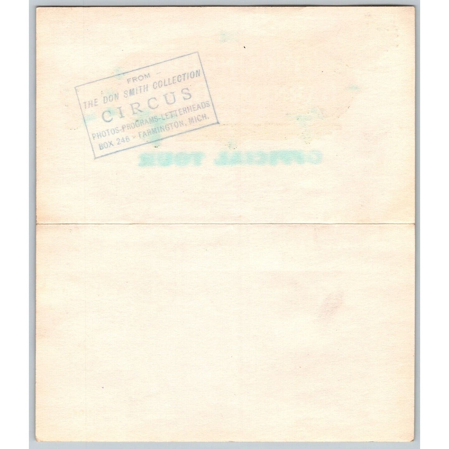 1943 Ringling Bros Barnum & Bailey Circus Route Card Milwaukee Madison Akron