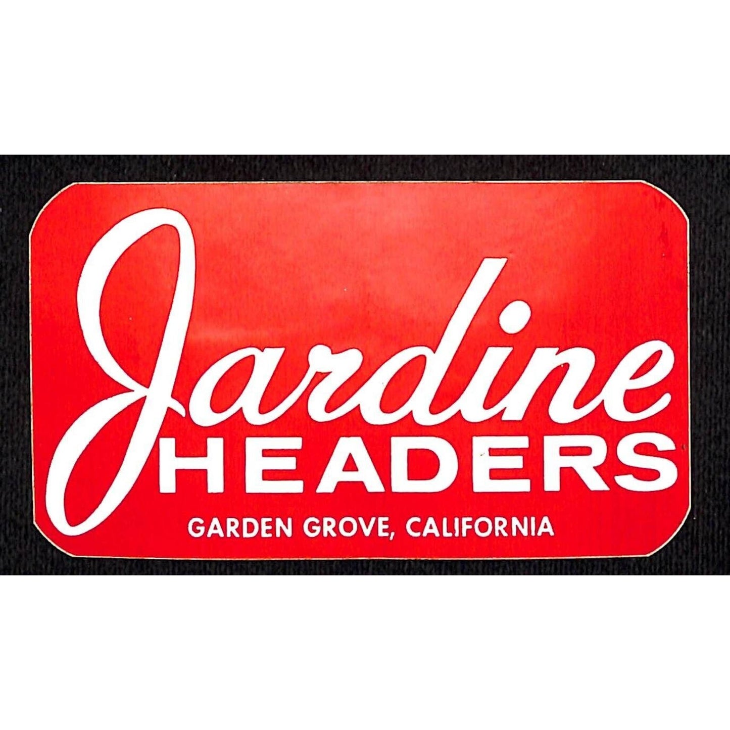 Jardine Headers Garden Grove Performance Auto Racing Sticker 2 1/4" x 4" c1970