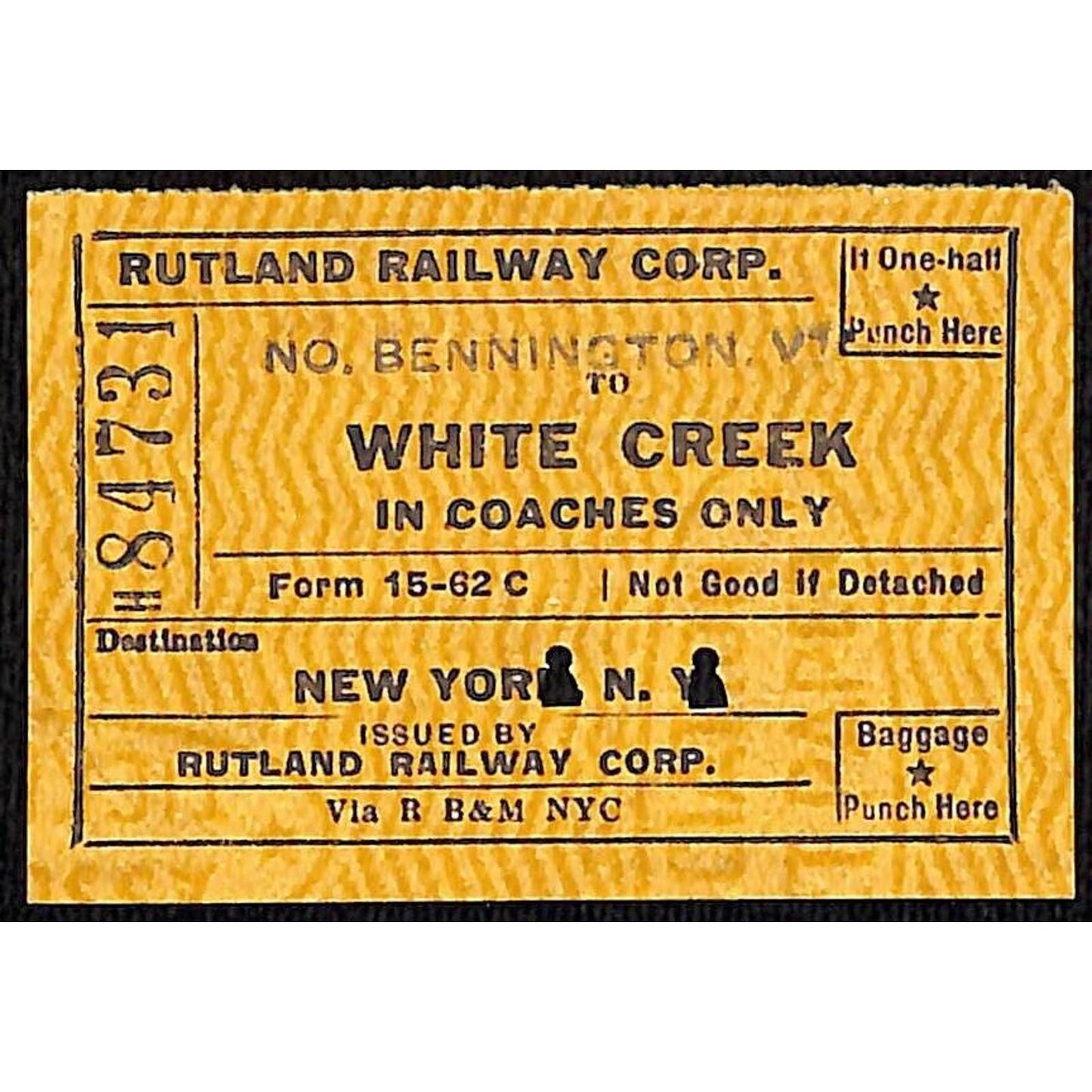 Group of 16 Mostly 1953 Rutland Railroad Tickets / Stubs