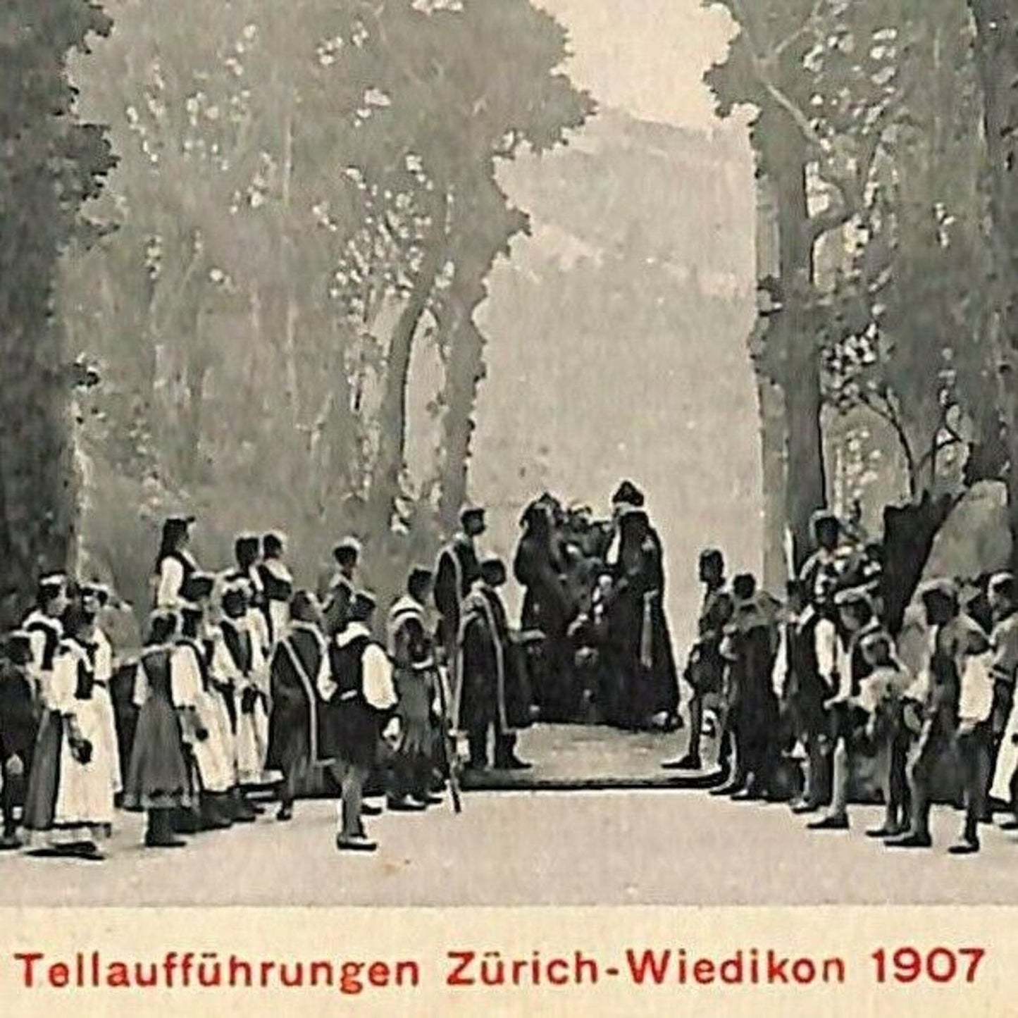 Vintage c1908 Postcard Tallauffuhrungrn Zurich-Wiedikon 1907 Opera