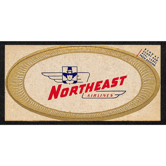 Northeast Airlines Pilgrim Peel-Back Sticker Scarce VGC