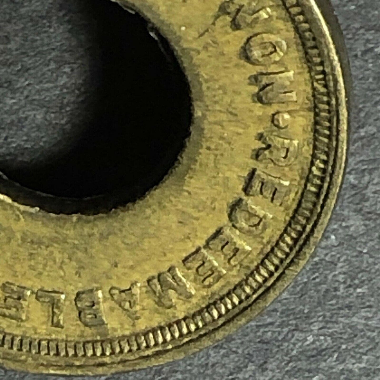 Scarce 21.4mm c1920's "Jennings Mint Token" Trade Donut Brass Token
