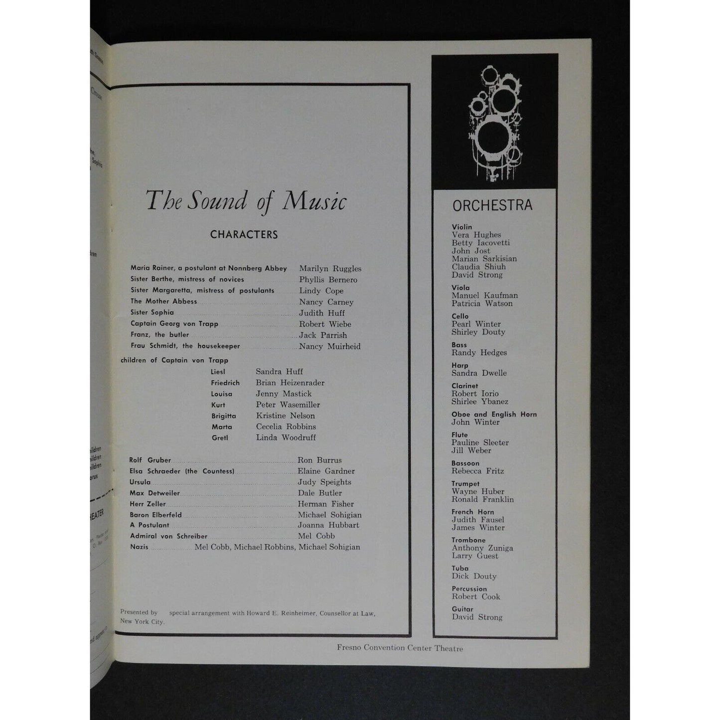 Fresno Community Theatre "Sound of Music" 40pgs. Program 1968