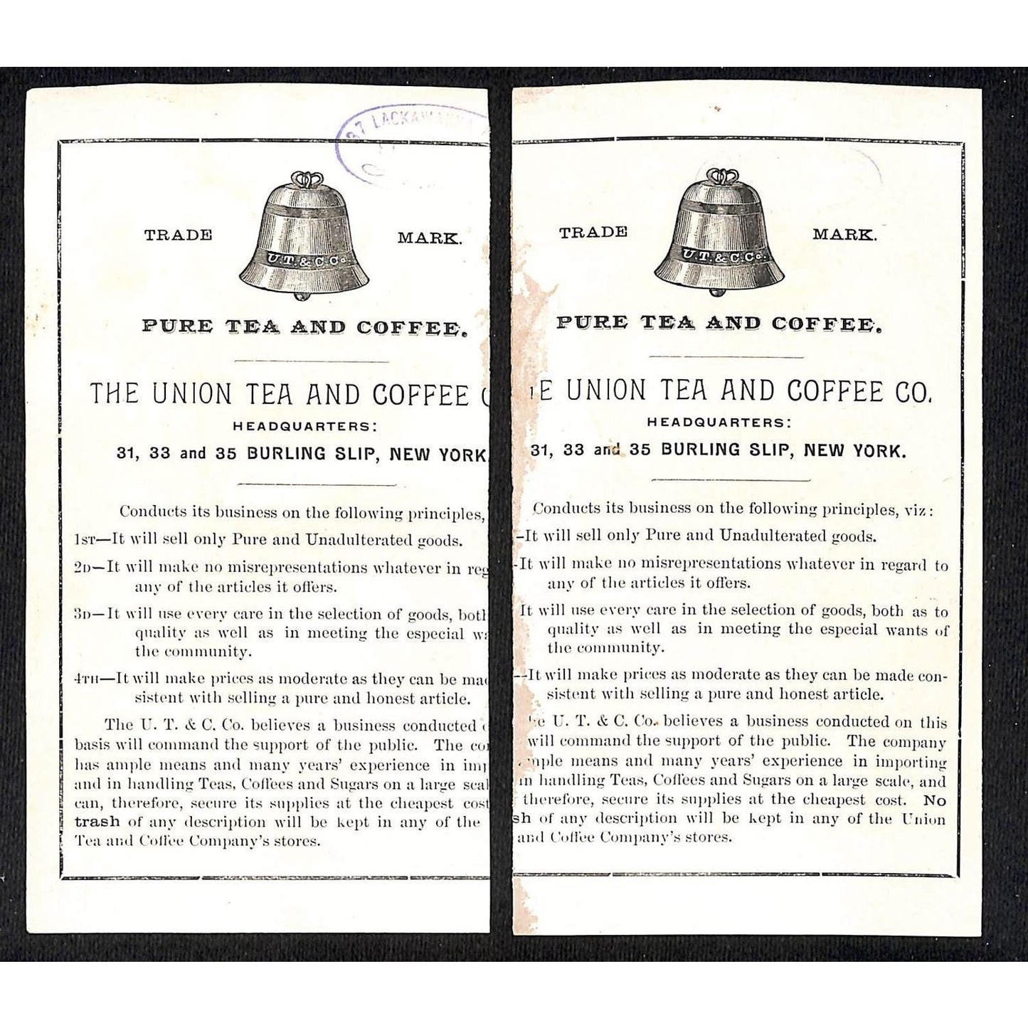 New York Dental Parlors Louisville KY (2) Cut Victorian Trade Cards w/ Flowers
