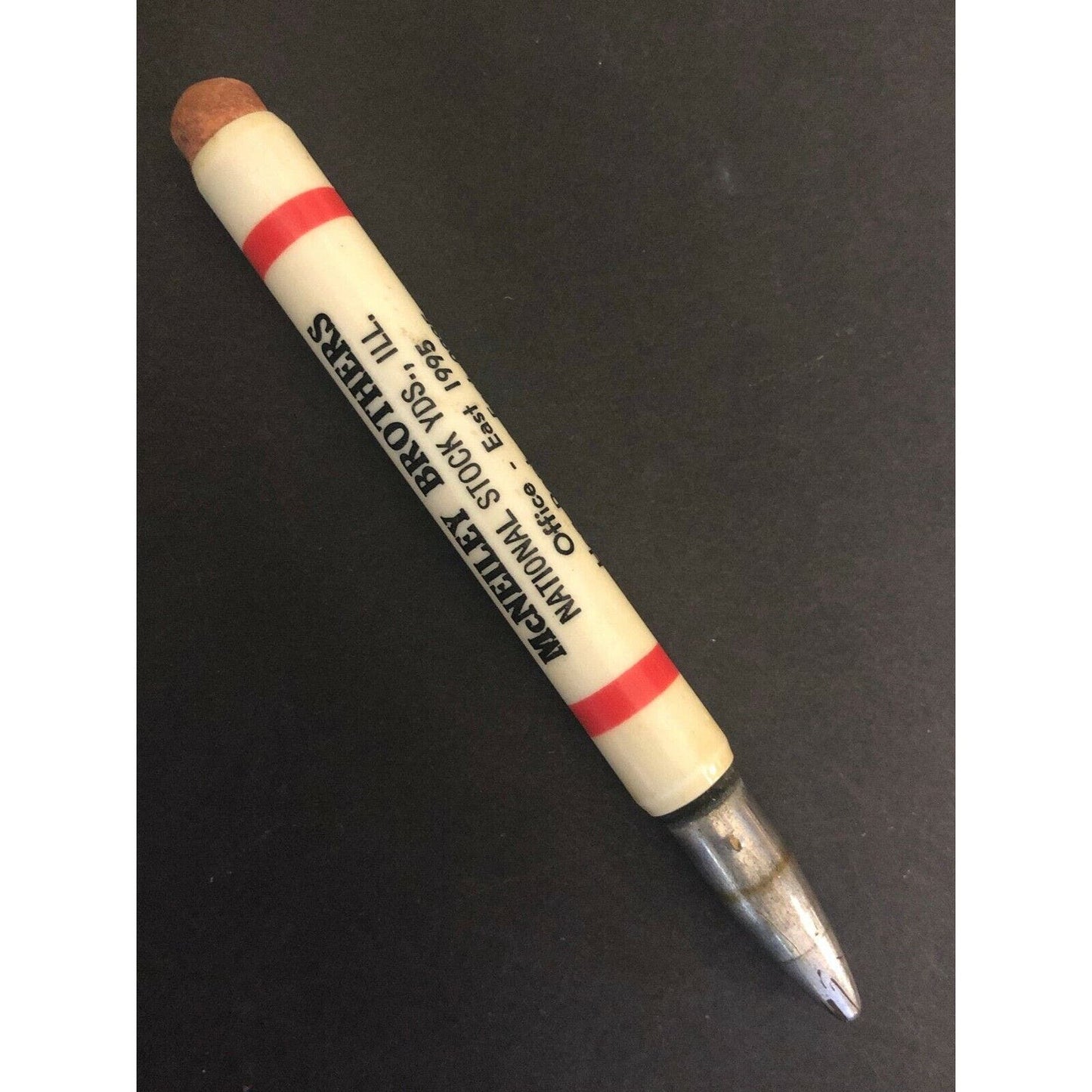 c1940's "McNeiley Brothers National Stock Yards, IL" Advertising Bullet Pencil