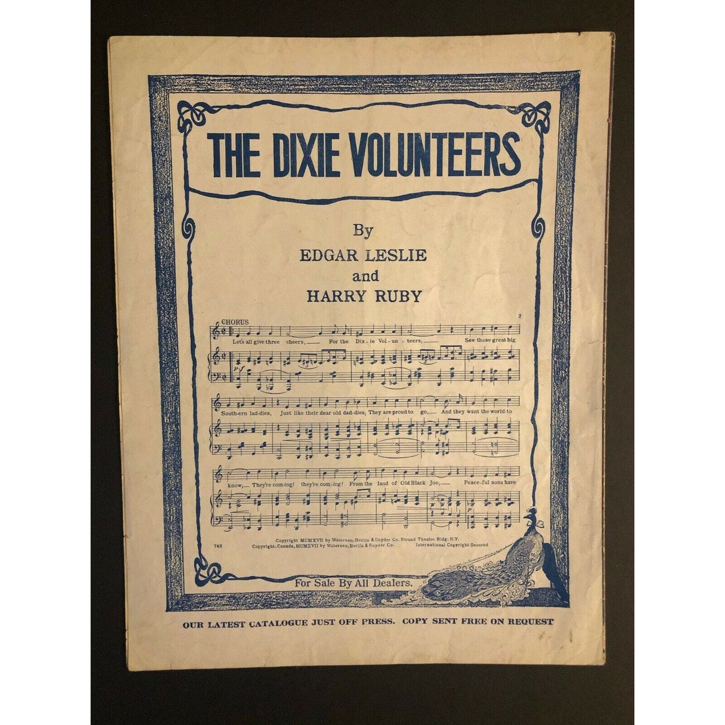 Vintage WWI Sheet Music "Someone Else May Be There While I'm Gone" Irving Berlin