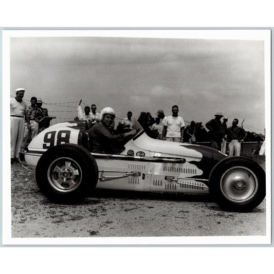 Indy 500 1952 Troy Ruttman Car # 98 ?? - 8x10 Glossy B&W Repro on Kodak Paper