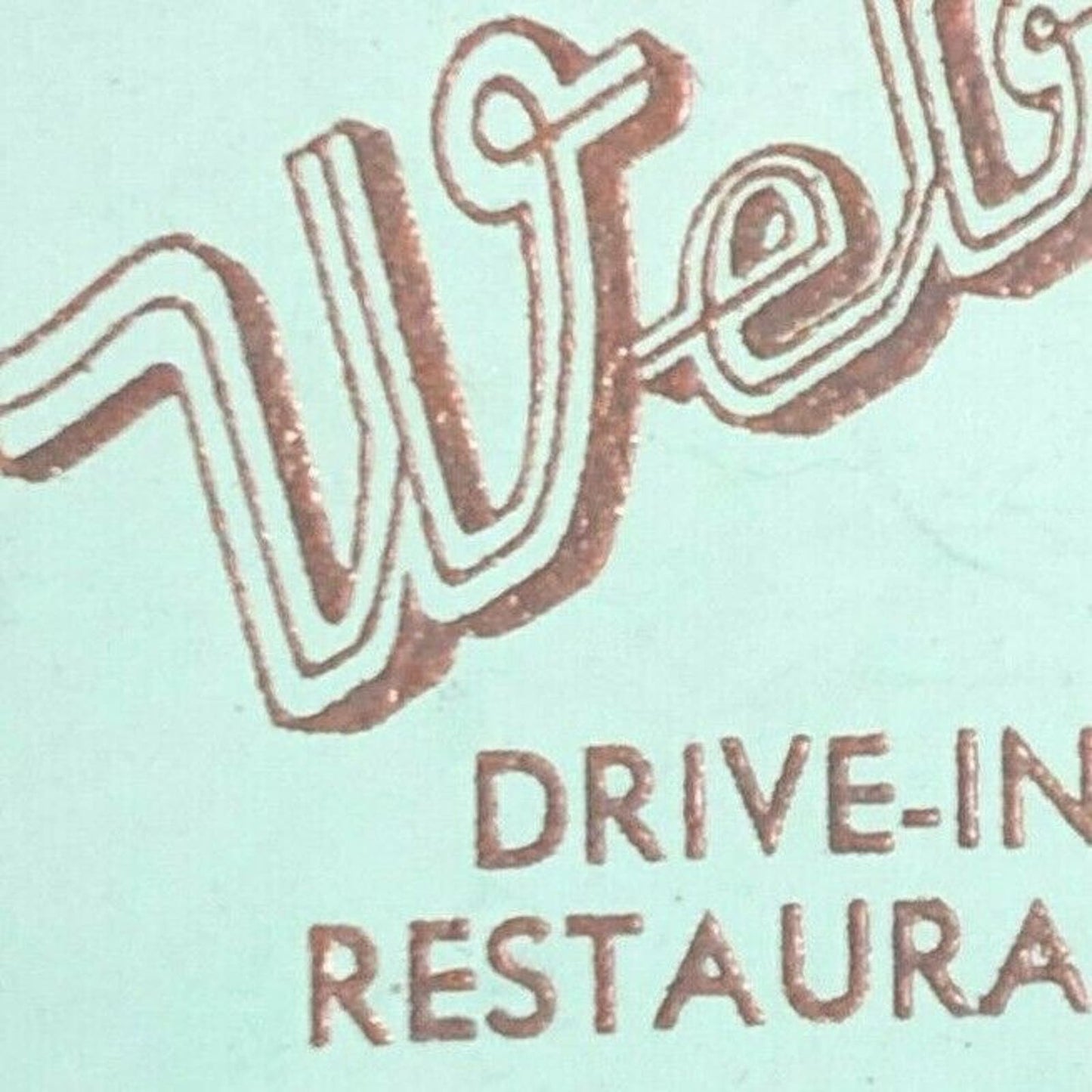 Scarce 1950's Full Matchbook Webb's Drive-In Restaurant Beverly Hills, CALIF.