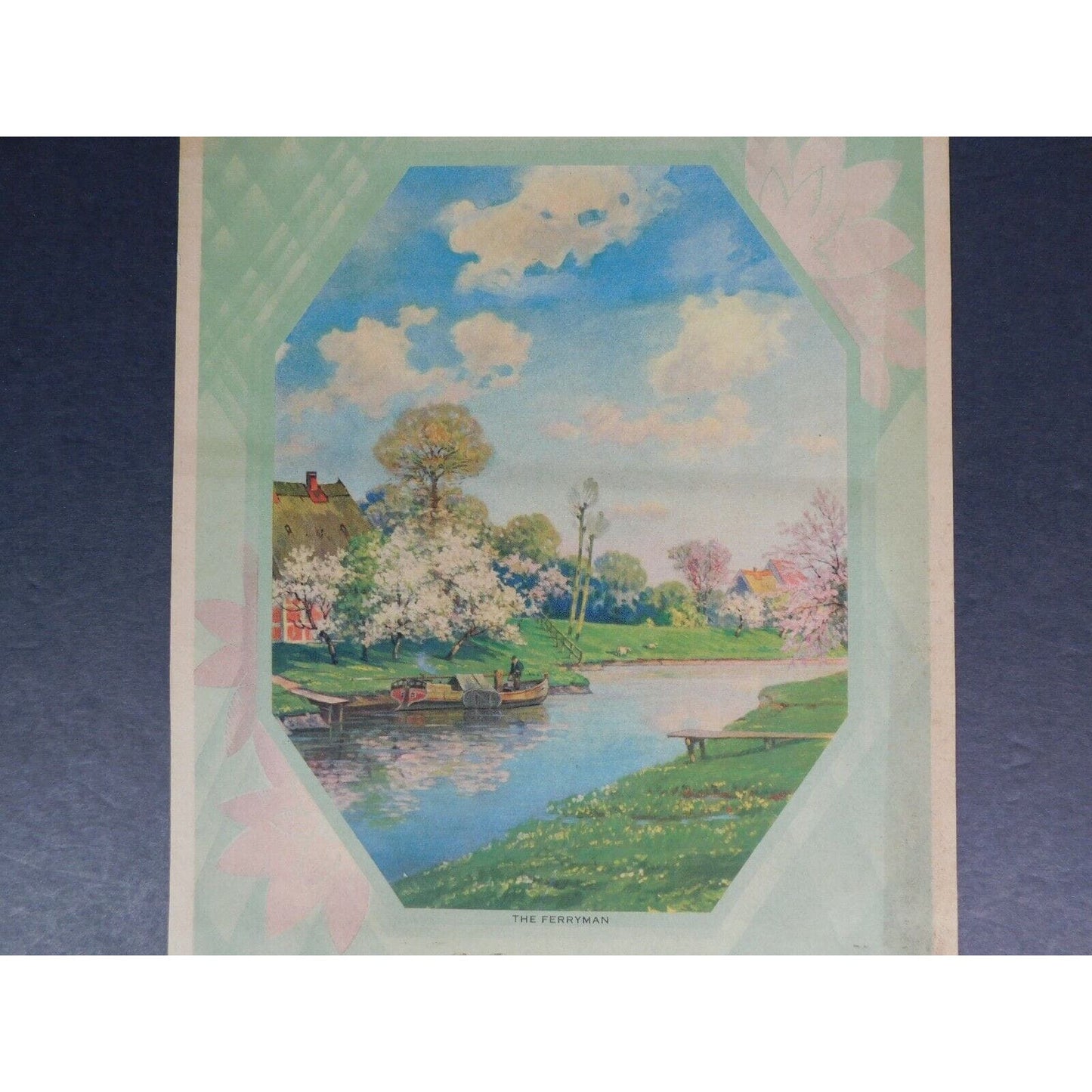 B. L. Brown 1930 Meats And Groceries "The Ferryman" Calendar Groton Vermont