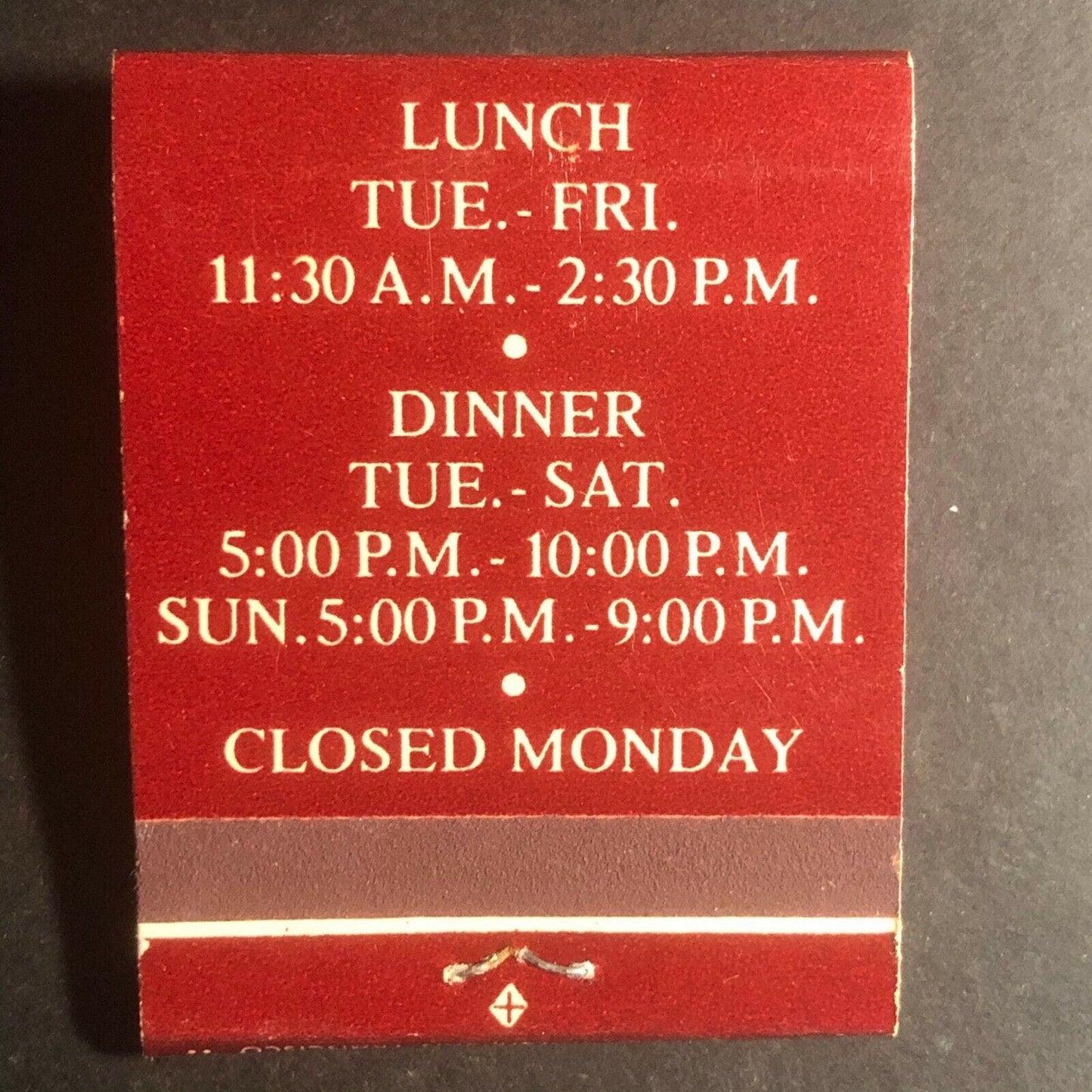 1970's-80's Full Decorative Matchbook - Chatillon Restaurant San Ramon, CA