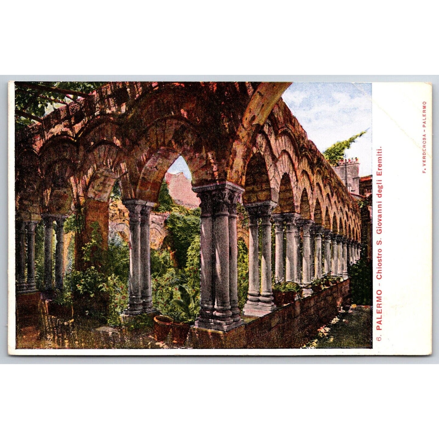 Cloister San Giovanni degli Eremiti Palermo Sicily Italy Postcard c1901-1907 NP