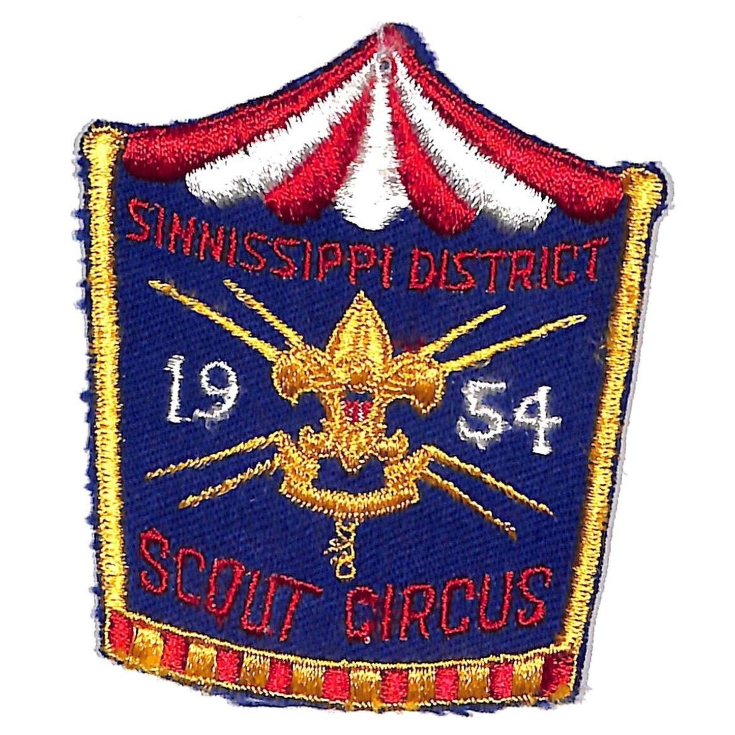 BSA Patch Sinnissippi District 1954 Scout Circus Big Top VGC Scarce