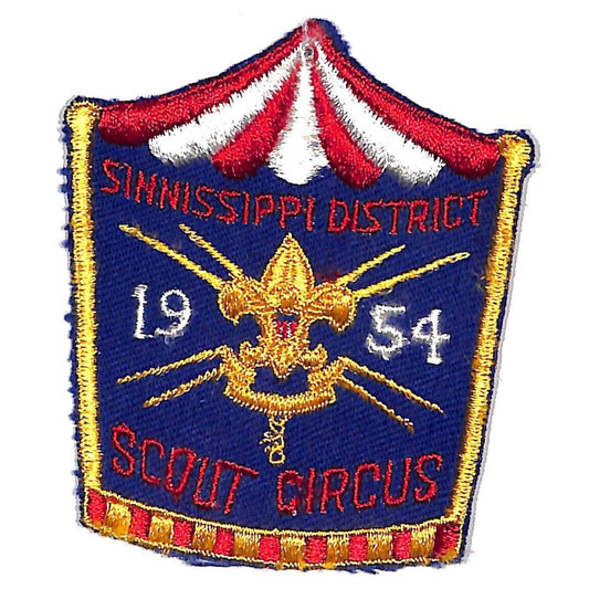 BSA Patch Sinnissippi District 1954 Scout Circus Big Top VGC Scarce