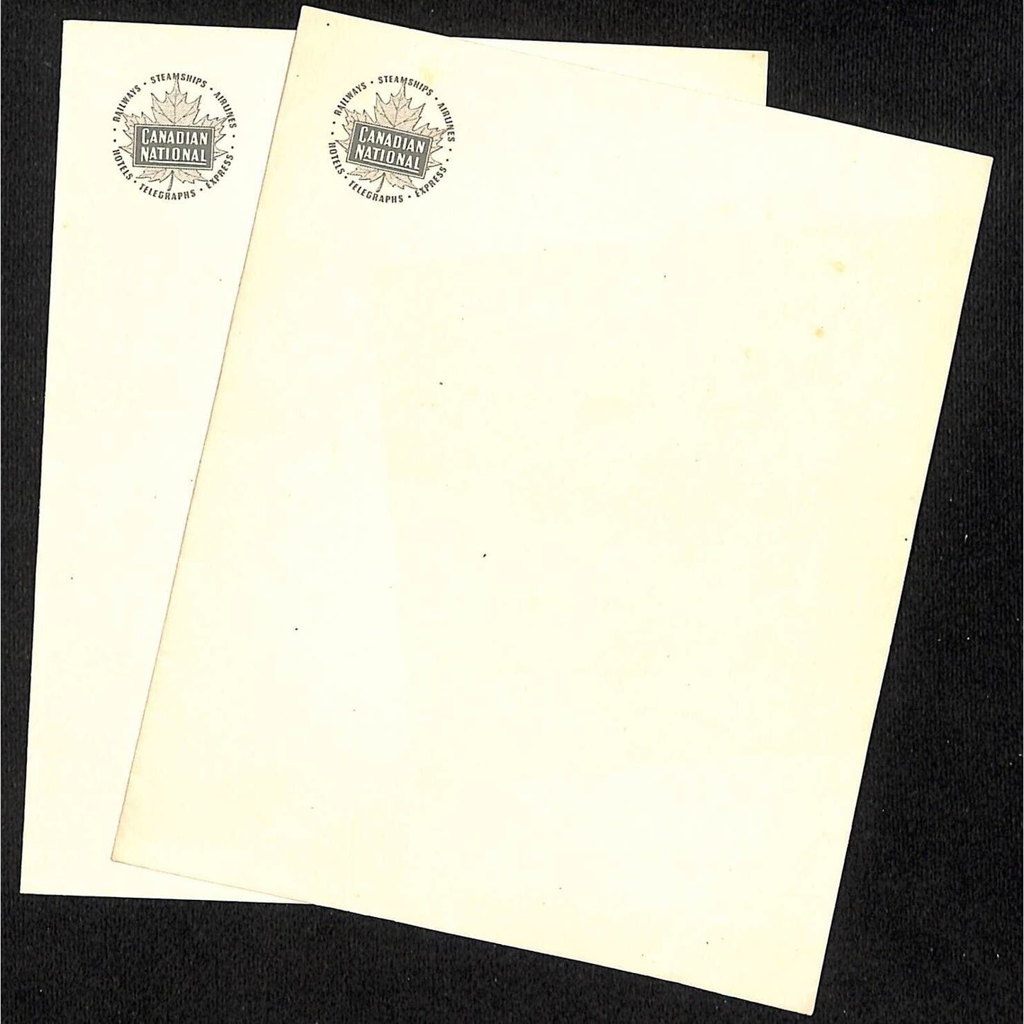 Canadian National Railway Steamships Airlines - Pair of Stationary Sheets