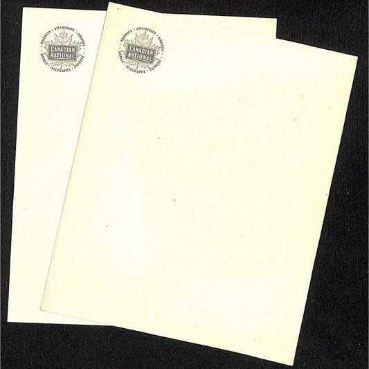 Canadian National Railway Steamships Airlines - Pair of Stationary Sheets