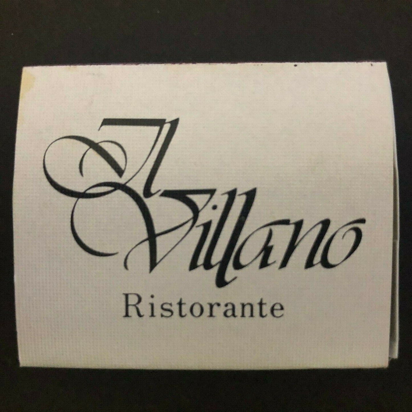 c1970's-80's Wooden Matchbox Matchbook Il Villano Ristorante Elm St Westport, CT