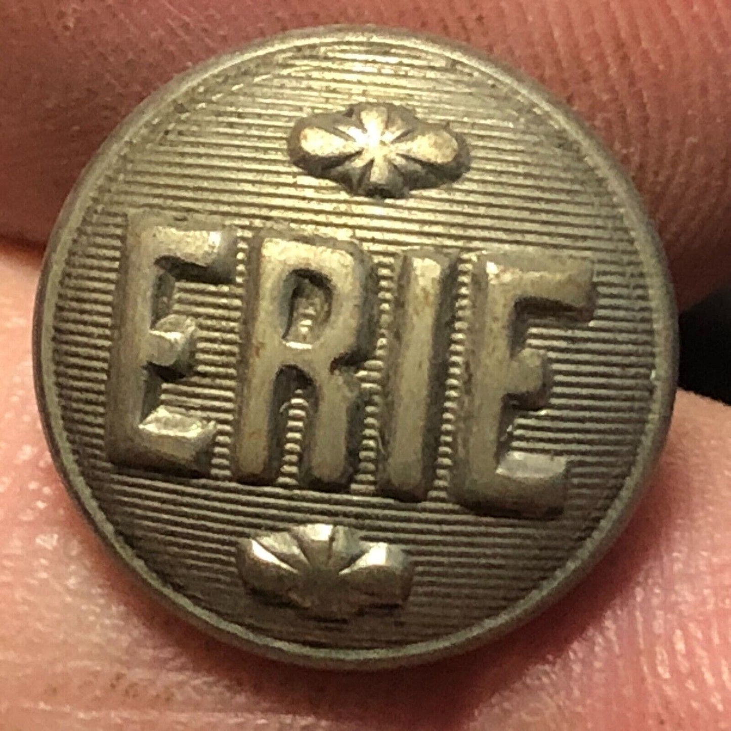 Erie Railroad Uniform Button Brass 1/2" Convex - Scovill
