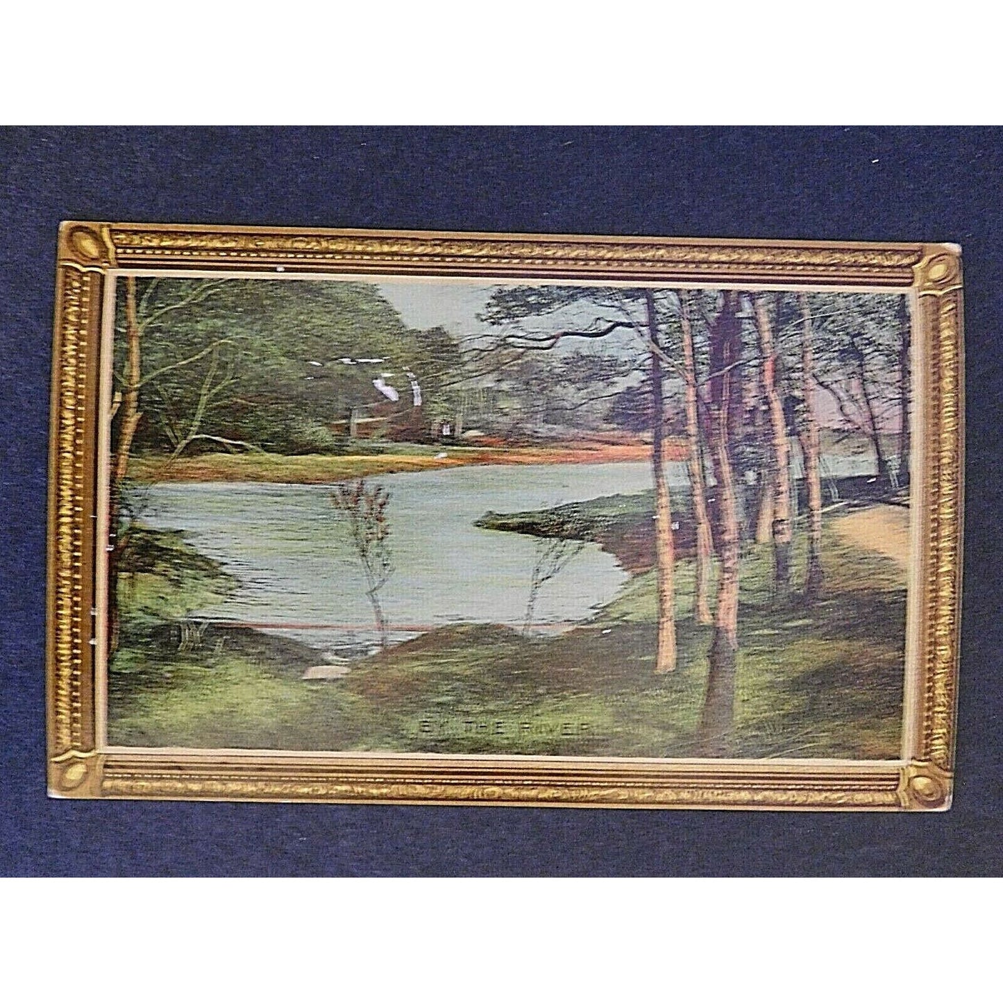 Vintage Postcard "By The River"