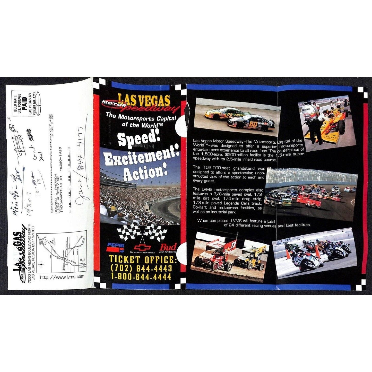 1997 Las Vegas Motor Speedway Schedule / Brochure / Order Form