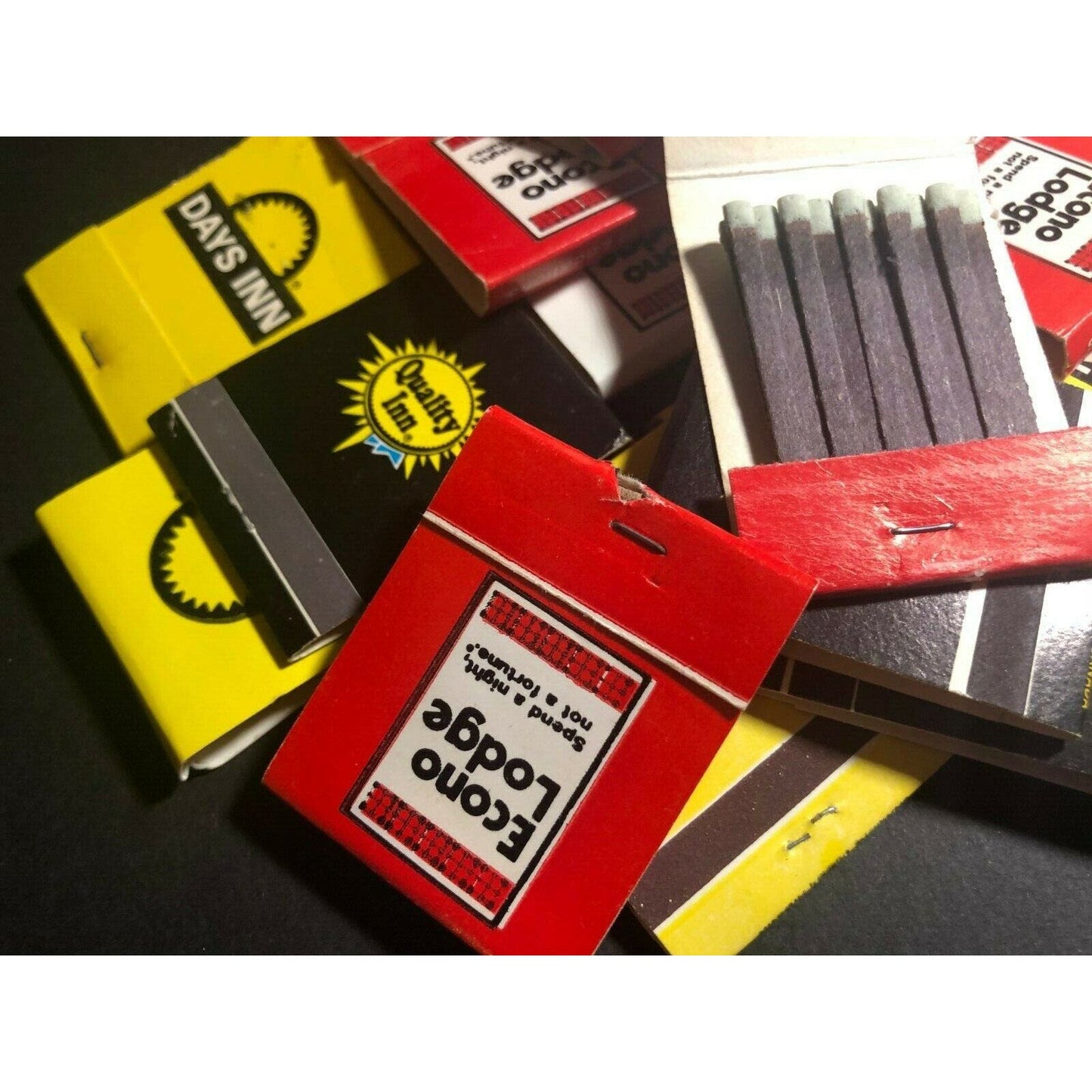 20 Full Matchbooks - 80's-90's - 7ays Inn - 10 Econo Lodge - 3 Quality Inn