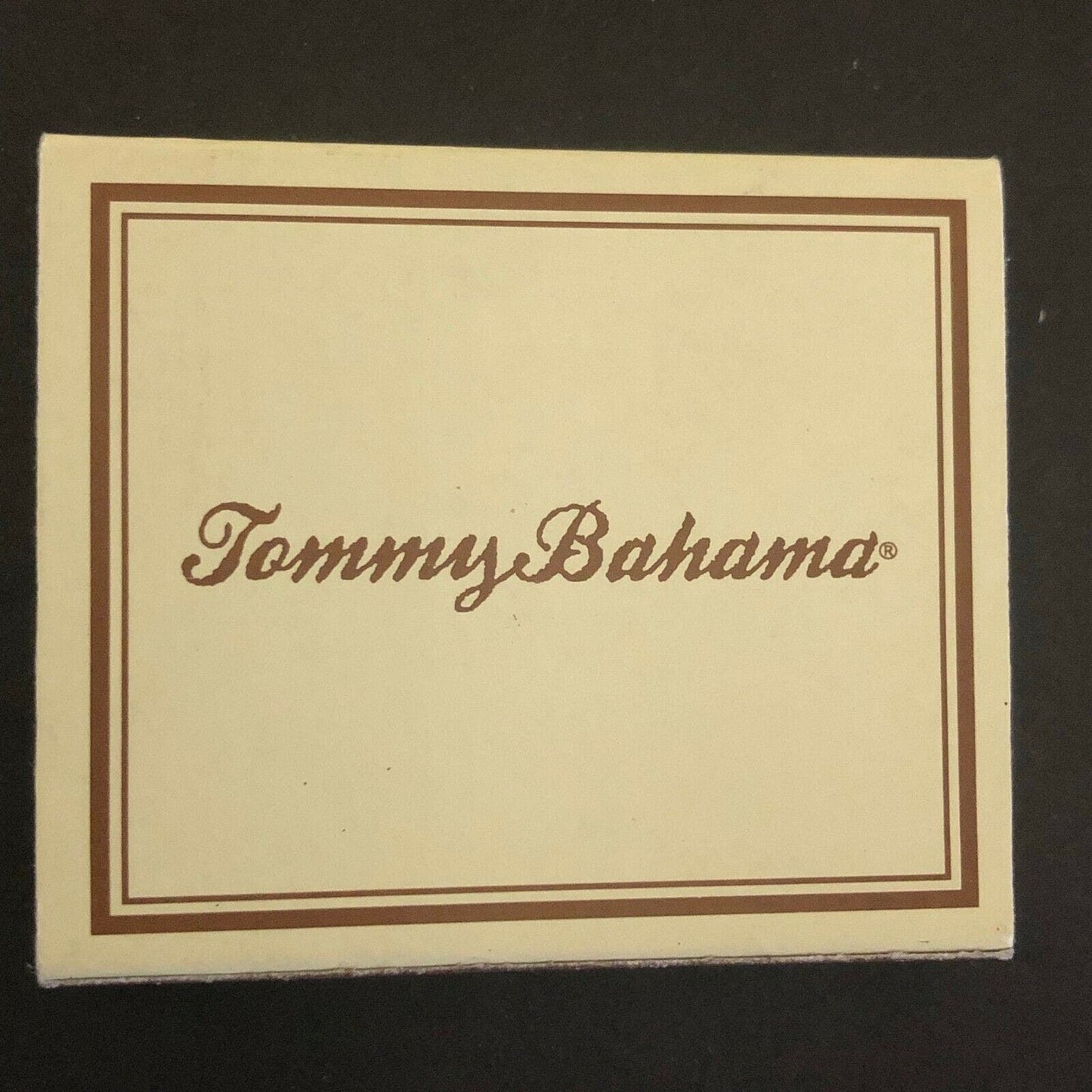 c1990's Wooden Matchbox Matchbook - Tommy Bahama Restaurants