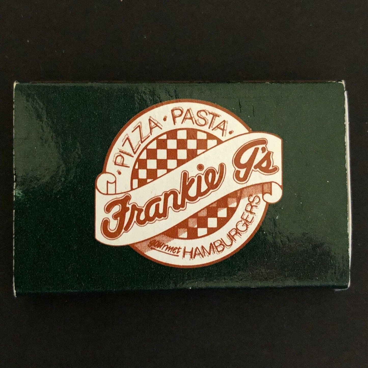 c1980's-90's Wooden Matchbox Matchbook "Frankie G's Pizza Pasta" Danville, CA