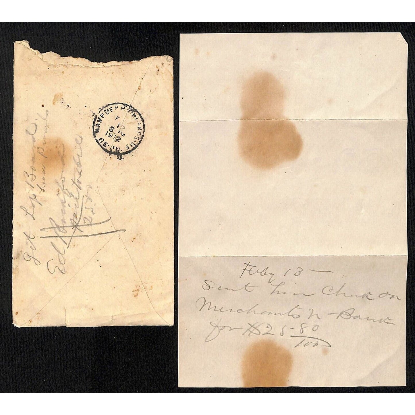 Hampden Highlands, ME Amos W. Knowlton* 1912 ALS re: Delinquent Real Estate Tax