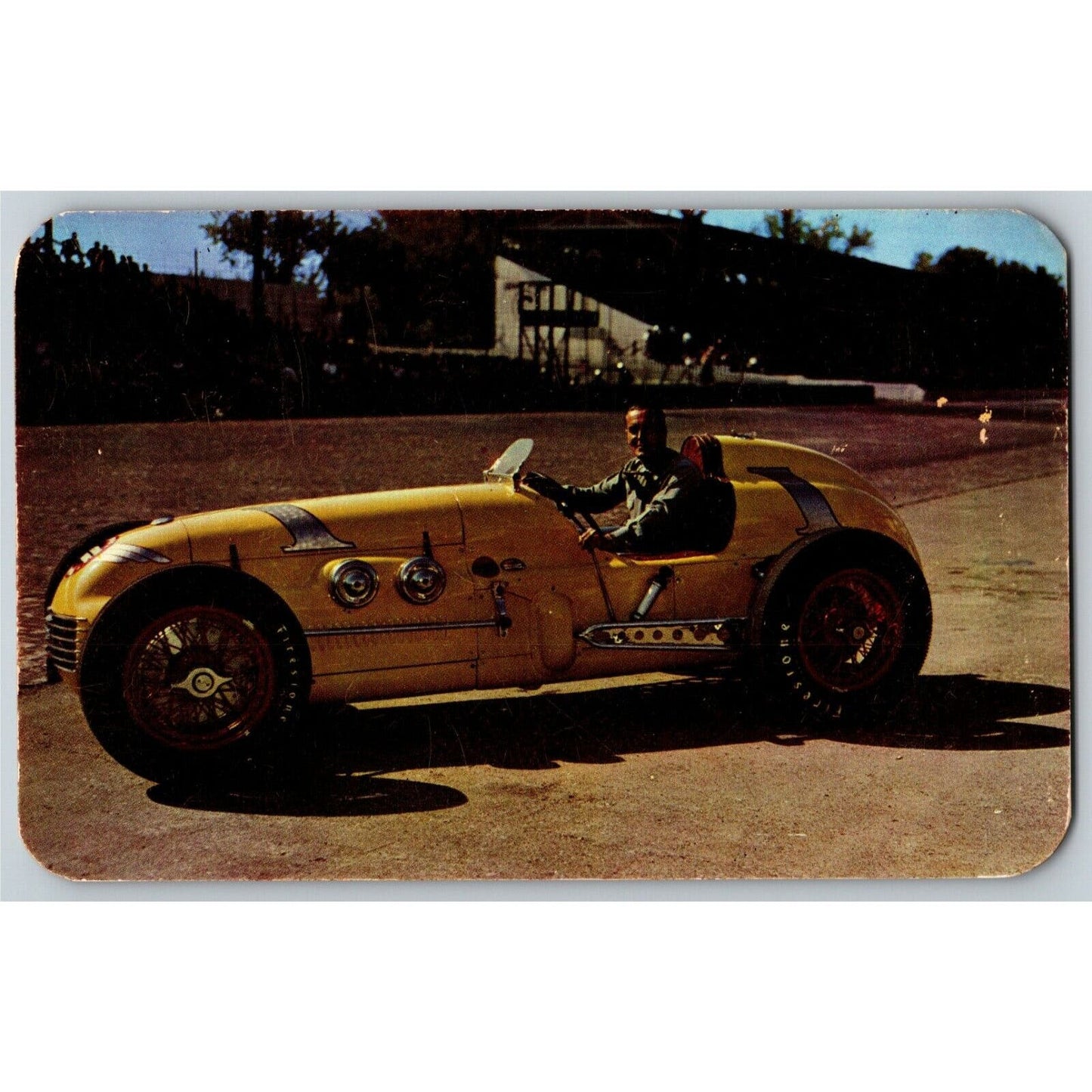 Indy 500 Postcard 1950 "Johnny Parsons" VGC Unposted Rounded Corners