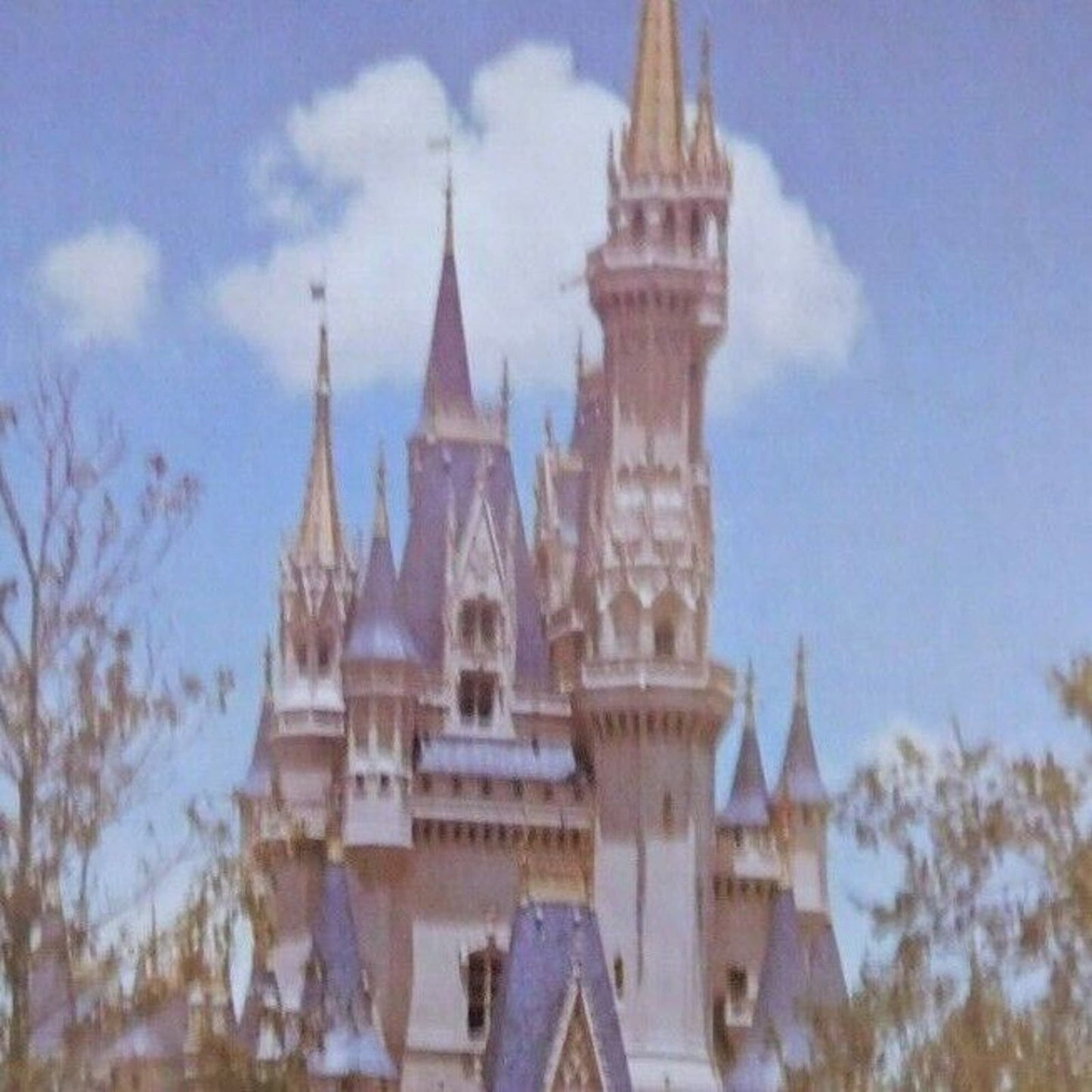 Vintage Postcard - Cinderella's Castle - Amtrak Advertising - Disney World