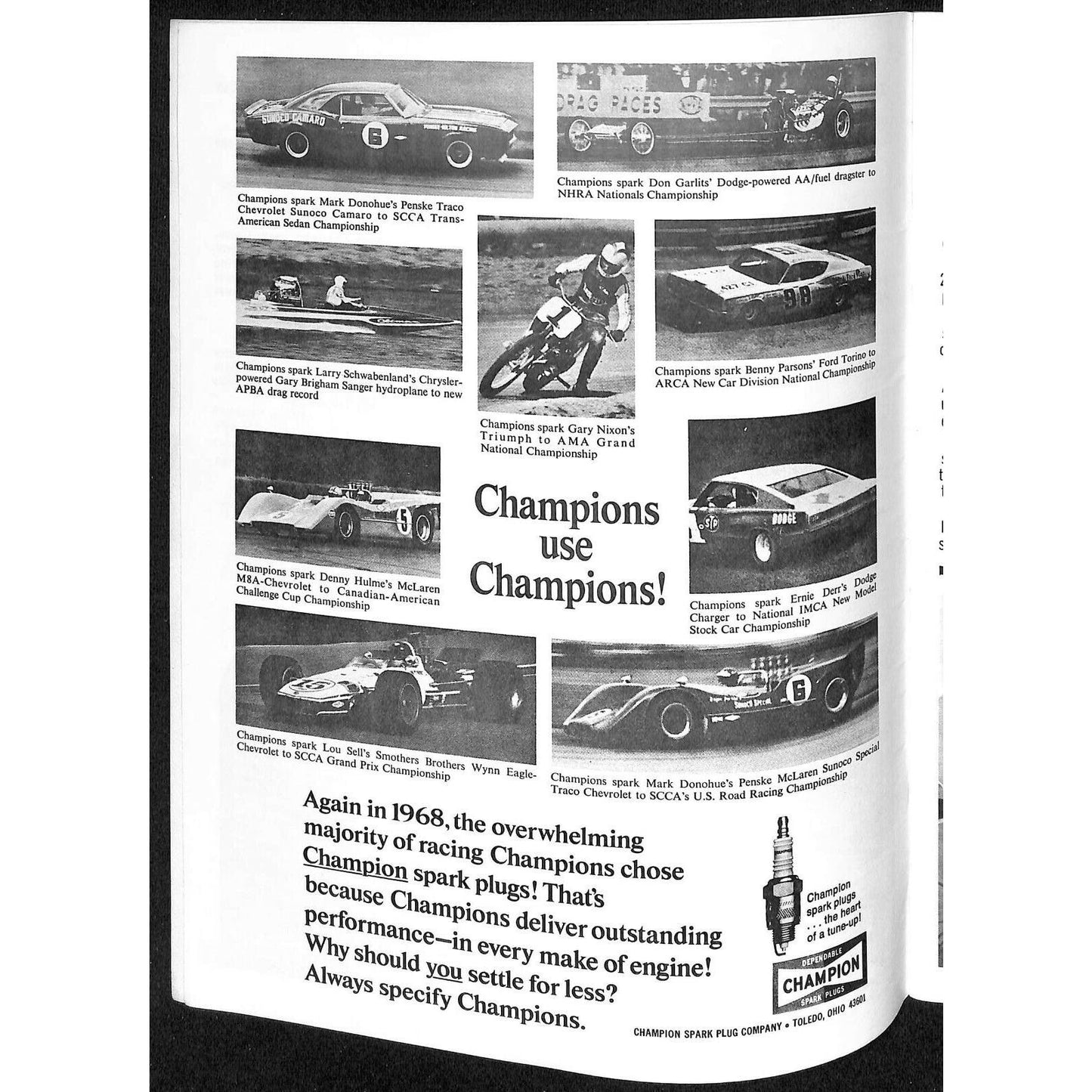 Scarce Sep 2 1969 USAC "Golden State 100" Big Car Auto Racing Program Sacramento