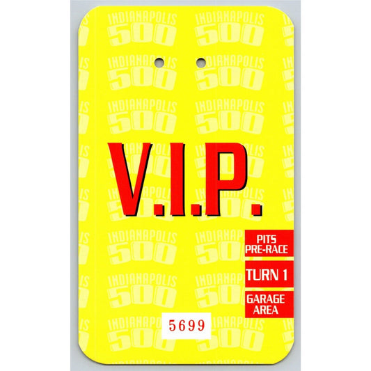 1999 Indy 500 V.I.P Pre-Race Turn 1 Garage Pit Pass VGC VIP Indianapolis #5699