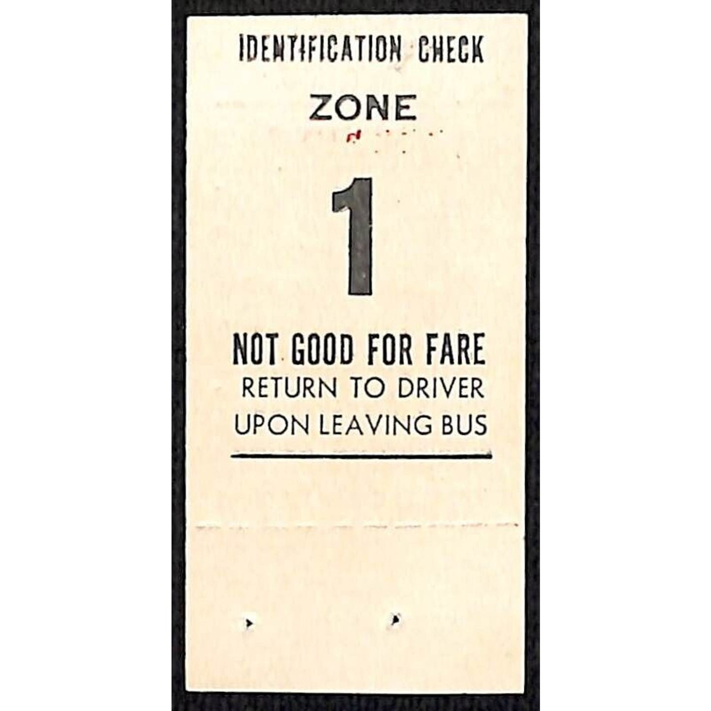 Leyden Motor Coach Zone 1 Elmhurst Bus Fare Seat Check #98677