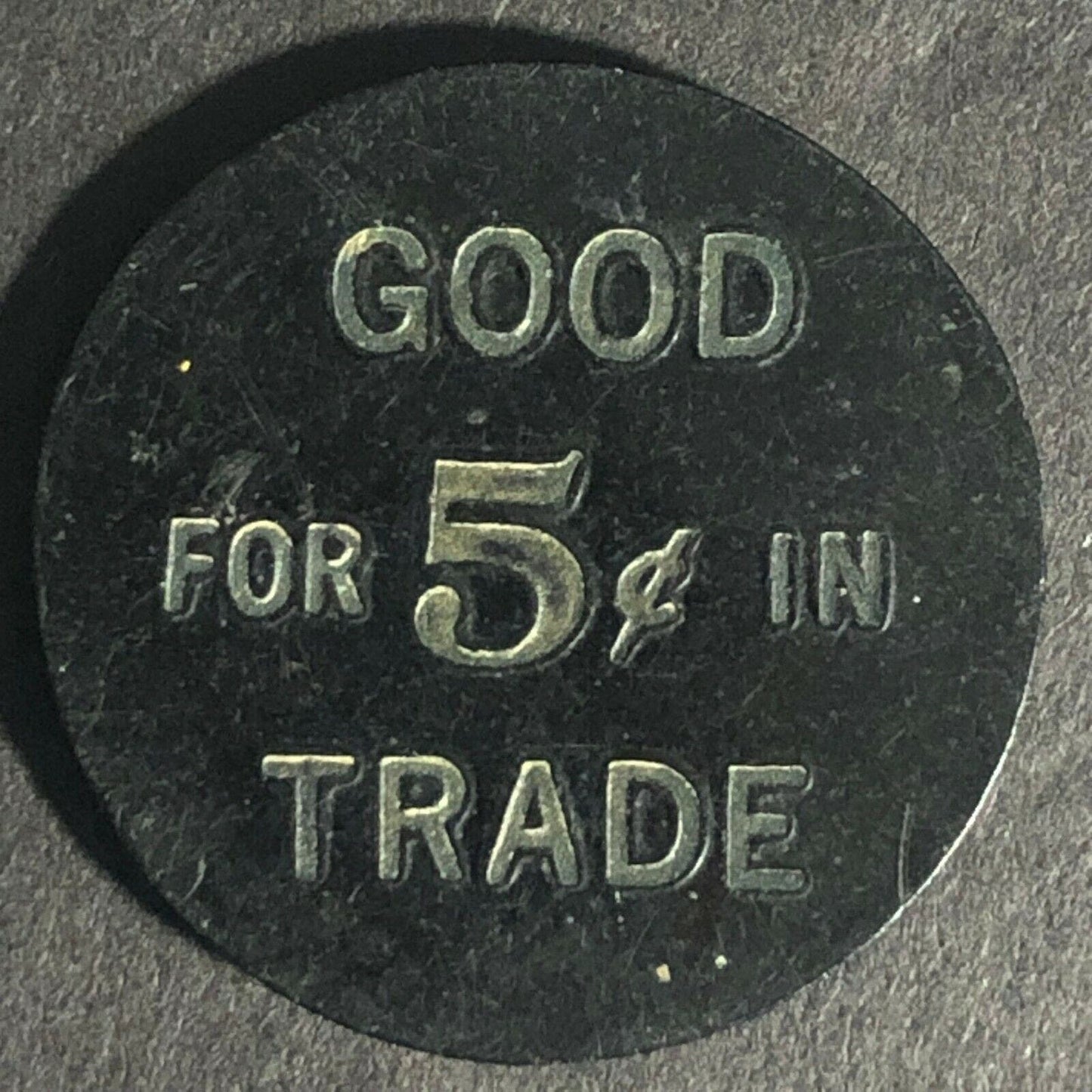 Lester's Token G/F 5c In Trade Plastic 22mm c1960's-70's