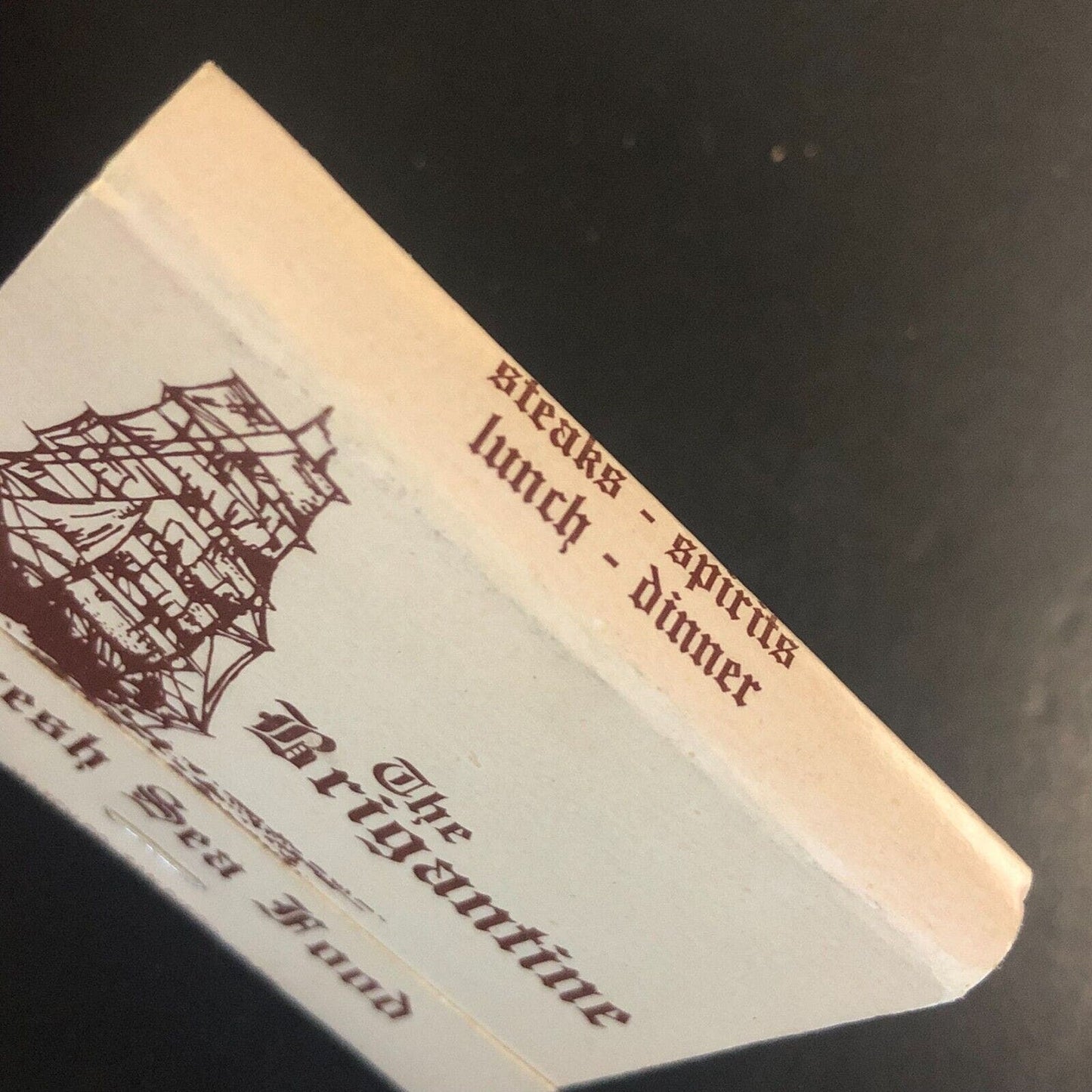 The Brigantine Seafood Restaurant Point Loma, CA Full Matchbook c1975-85